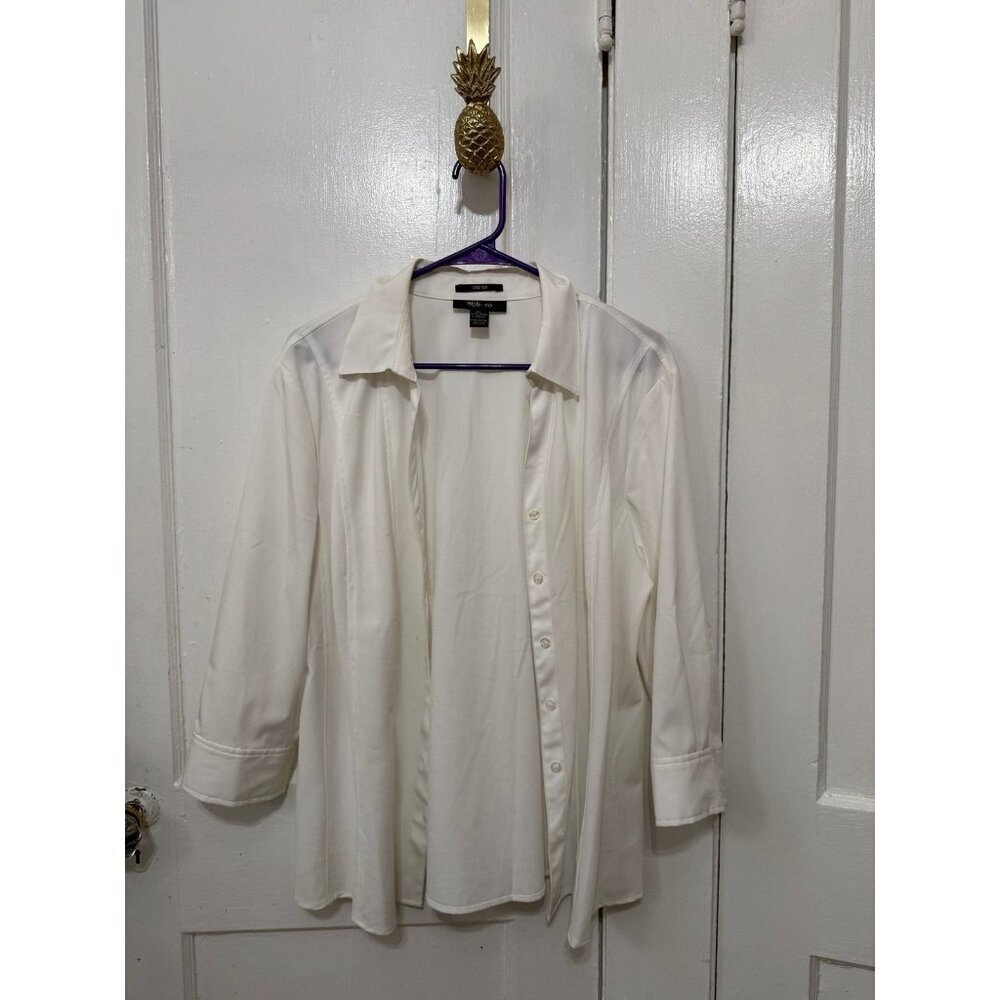 Style & Co women’s size large stretch white blouse